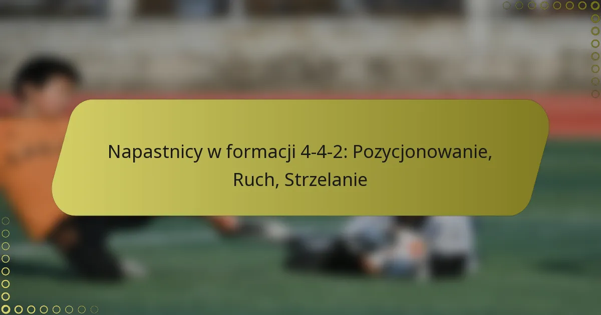 Napastnicy w formacji 4-4-2: Pozycjonowanie, Ruch, Strzelanie