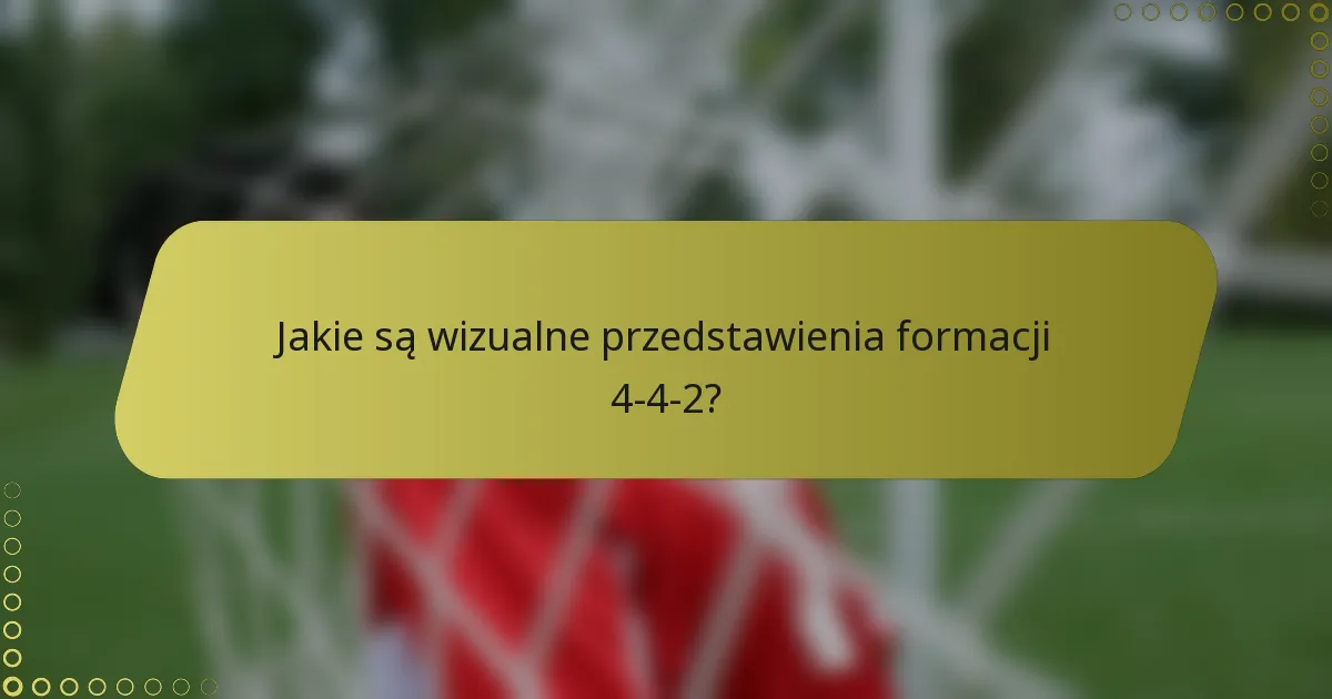 Jakie są wizualne przedstawienia formacji 4-4-2?